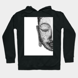 Black white Buddha painting Hoodie